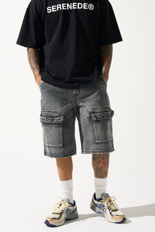 "CAVE" Denim Shorts