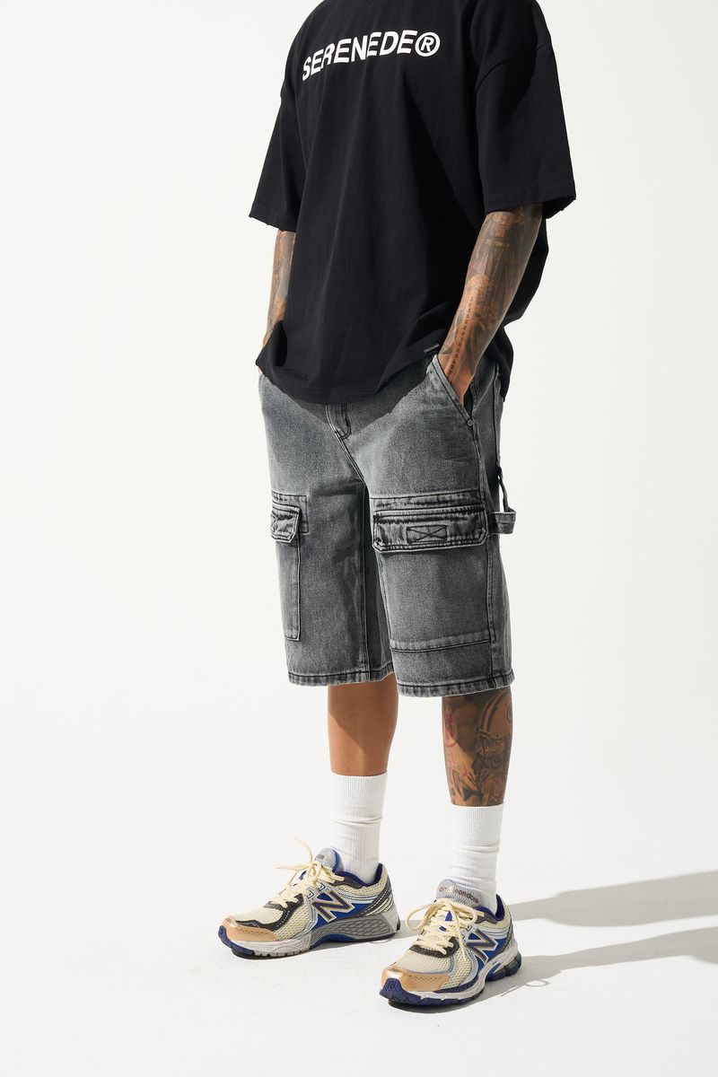 "CAVE" Denim Shorts